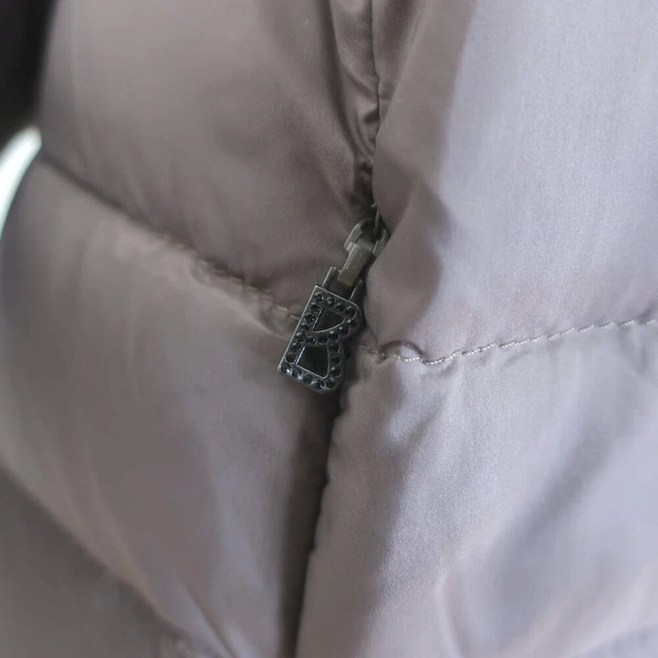 Abrigo acolchado Bogner con cuello de piel gris malva talla US 8 Foto 3 de 4