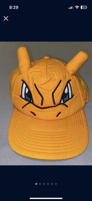 Pokemon Charizard Orange Snapback Hat With Ears Pokémon Mesh Adult
