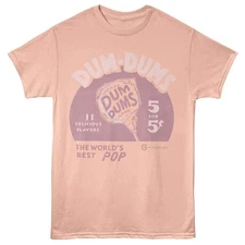 Dum Dums - Grape Pop - American Classics - Peach Adult Short Sleeve T-Shirt