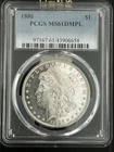 1886 $1 PCGS MS61 DMPL - Morgan Silver Dollar- Deep Mirror Proof Like