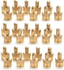 100 Pcs Metal Slotted Slot Valve Caps With Valve Core Remover Tire Valve Air Du 100 Pcs Metal Slotted Slot Valve Caps With Valve Core Remover Tire Valve Air Du