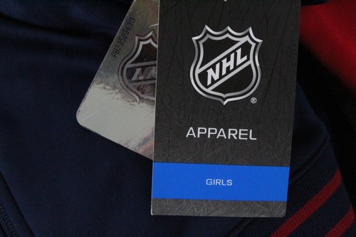 Montreal Canadiens Hockey Track Jacket Girl's Size 16 NHL Navy / Red NWT - Picture 9 of 10