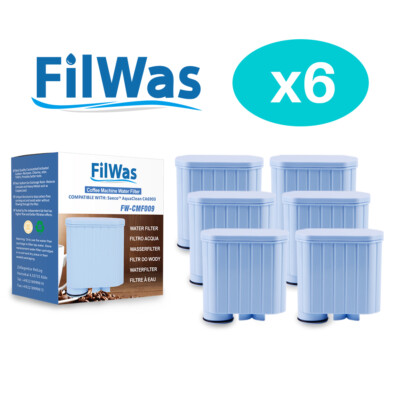 6 x FilWas Wasserfilter kompatibel mit SAECO XELSIS SUPREMA /SAECO XELSIS DELUXE