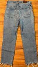 Madewell Raw Hem Straight The Perfect Vintage Denim Jeans Women 25 Petite