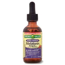 Melatonin 10 Mg Nighttime Sleep Aid Liquid Drops Delicious Berry Flavor, 2 Fl Oz