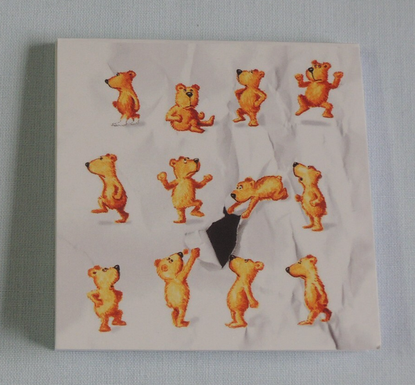 1X Klebezettel Haftnotizen BÄRchen 7,2 X 7,2 Cm 50 Blatt Notizzettel BäR Teddy-image
