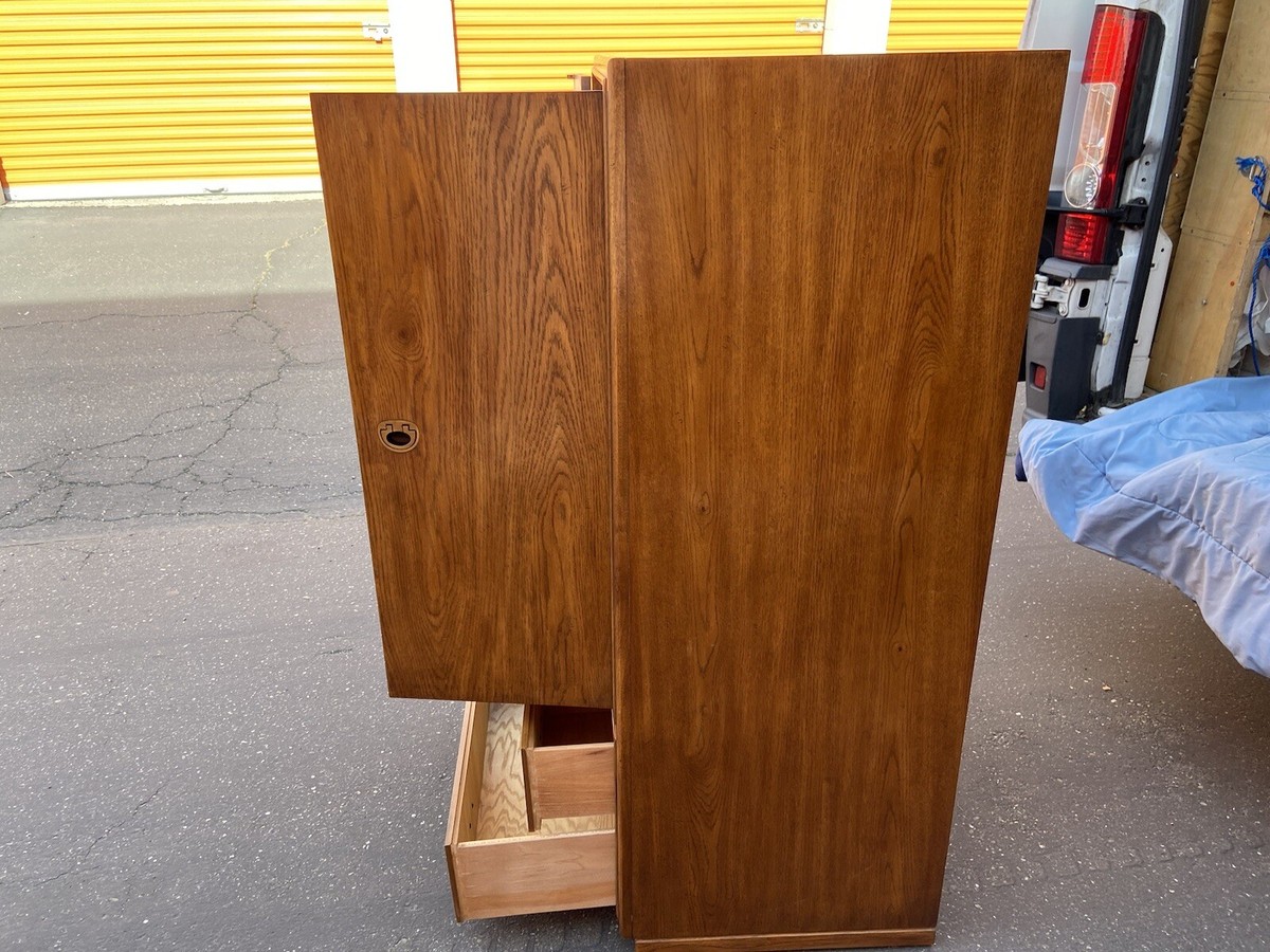 Vintage Drexel Heritage Passage 2 Door Drawer Lited TV Cabinet