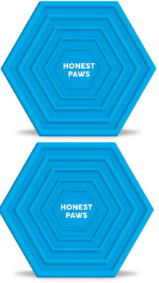 2 Honest Paws Wag N'Rinse Dog Silicone Slow Feeder Wall Lick Pad Mat Suction Cup
