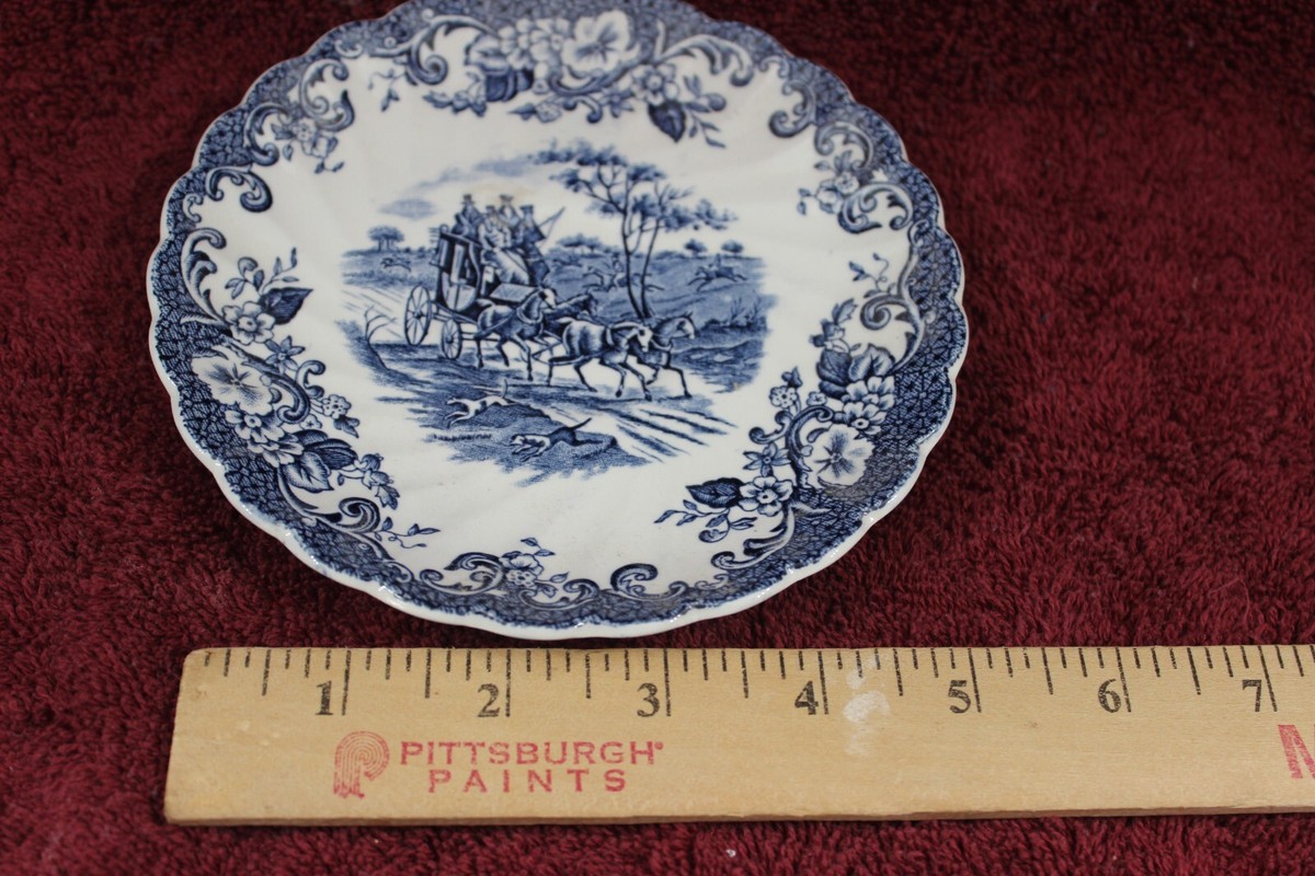 Johnson Bros. Ironstone Hunting Country Coaching Scenes Saucers | eBay