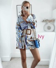 Zara patchwork mini dress M