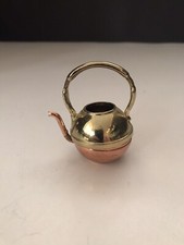 Vintage Dollhouse Miniature Brass/Copper Pitcher Pitcher With Inlayed Stones