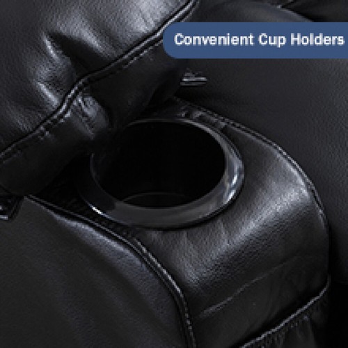 Recliner Sofa Chair with Vibratory Massage Rocker Heat Function Recliner Chairs - Picture 12 of 15