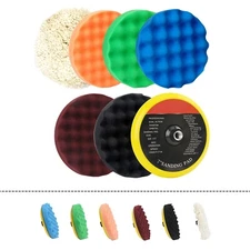 7-Inch Buffing and Polishing Pad Kit, Polishing Sponge, Waxing Buffing Pad Kit