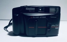 Keystone Easy Shot 700X Point Shoot 35mm Film Camera Black Tested