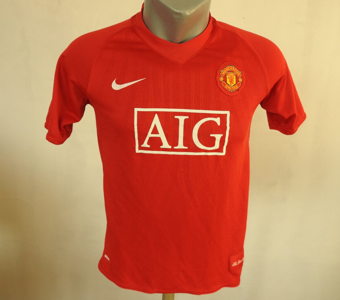 Manchester United 2007 Home Jersey #9 Berbatov Nike Red UCL Shirt