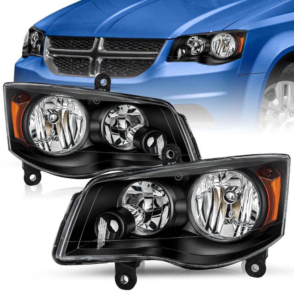 For 2008-2016 Chrysler Town&Country Fits 2011-2019 Dodge Grand Caravan Headlight Foto 2 de 4