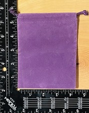 Velvet Gift Bags Drawstring Jewelry Pouches 5 pack Purple Color 4 x5.5