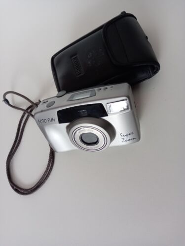 analoge Kompaktkamera  Konica Leins Foto Fun Super Zoom  38 - 110 mm  mit Tasche - Bild 1 von 3