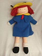 Vintage Madeline Doll 1990 Yellow Hat Blue Coat Plush Stuffed 15  Eden