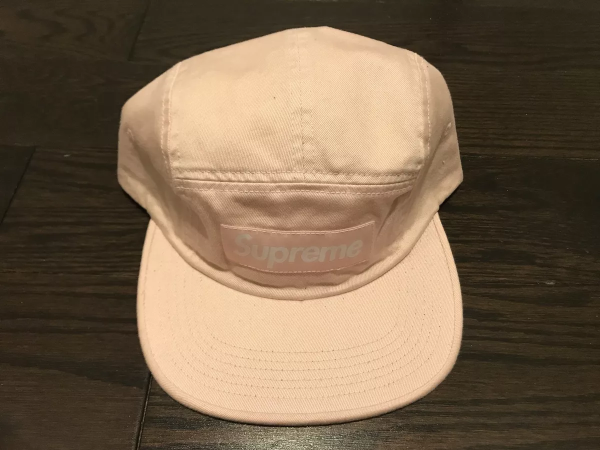 Supreme Washed Chino Twill Camp Cap Hat SS17 Pink