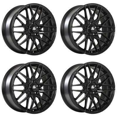 Set of 4 15in Black Alloy Wheel Rims for Kia Rio5, DAT0E13 4x100 4Lug 15x6.5