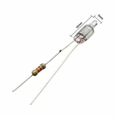 25pcs Neon Bulb Indicator Lamp Red Neon 5x10mm With Resistor 100V-220V - Image 1 of 2