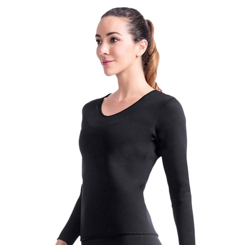 Womens Heat Maximizing Neoprene Long Sleeve Exercise Top Womens Heat Maximizing Neoprene Long Sleeve Exercise Top