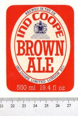 UK Beer Label - Ind Coope Brewery - London - Brown Ale (Version c)