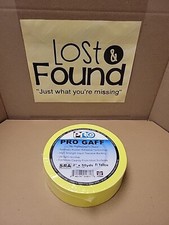 SEALED Pro Tapes Neon Pro Gaffer Tape Fluorescent Yellow 2" x 50 yds