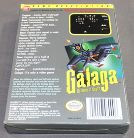 Galaga: Demons Of Death ~ Gioco originale Nintendo (NES, 1988) ~ Completo di scatola