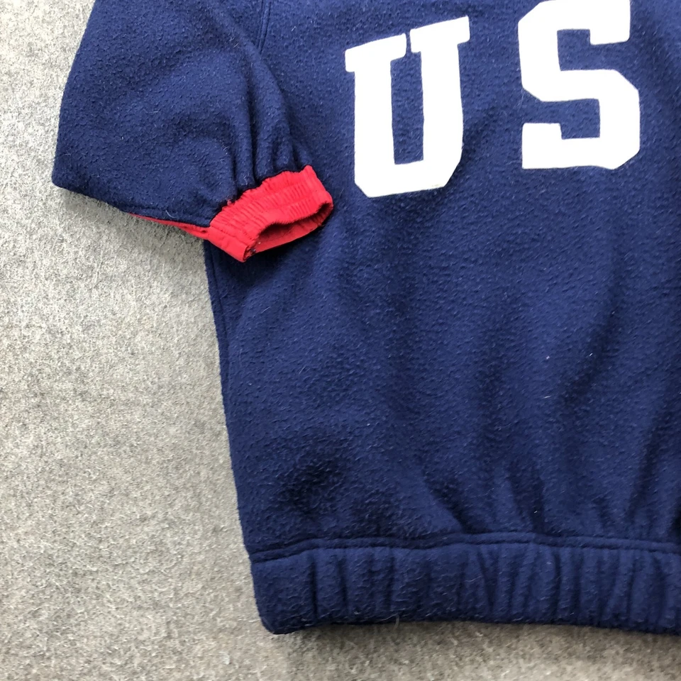Chaqueta Olímpica Niños 8 Azul Rojo Equipo Olímpico EE. UU. Vellón 1/4 Cremallera Foto 2 de 4