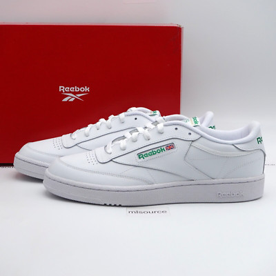 Size 11.5 Men's Reebok Classic Club C 85 Sneakers AR0456 White/Green