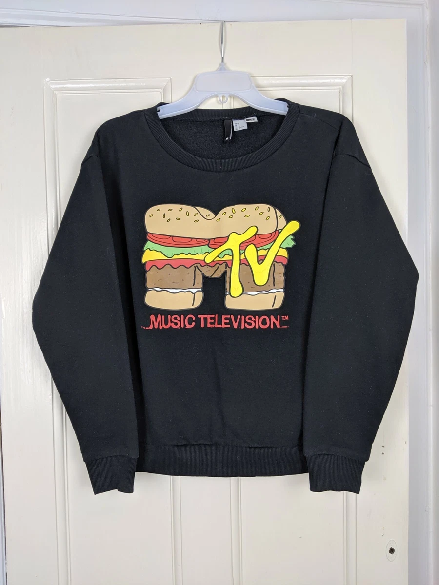 H M Black MTV Burger Jumper Size Medium eBay