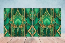 Art Deco Design Ceramic tiles -Set of 2 Art Deco Wall Decor Tiles, Art Deco tile
