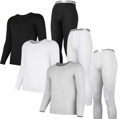 Herren Thermo Long Johns Warme Unterwäsche Top + Hose 2-teiliges Set Basisschicht - Bild 8 von 32