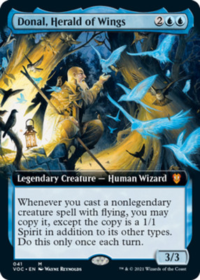 [1x] Donal, Herald of Wings - Extended Art Near Mint, English Crimson Vow Comman