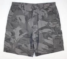 Wrangler Shorts Men's 42 Cargo Authentic Issue Relaxed Fit Twill Camouflage Gray