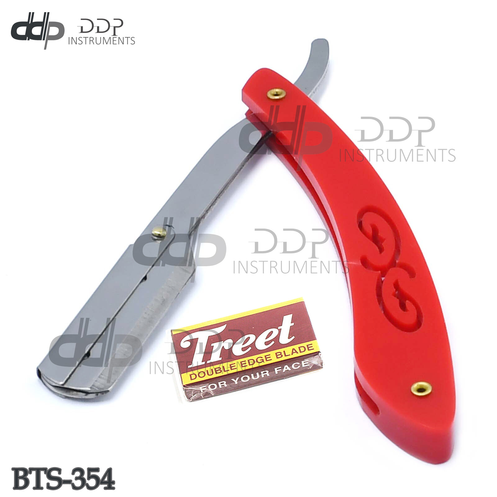 Pro Straight Edge Barber Haircut Shaving Razor Folding Knife Cutthroat BTS-354