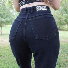 Vintage 90s Black High Waisted jeans from Bongo by Gene Montessano