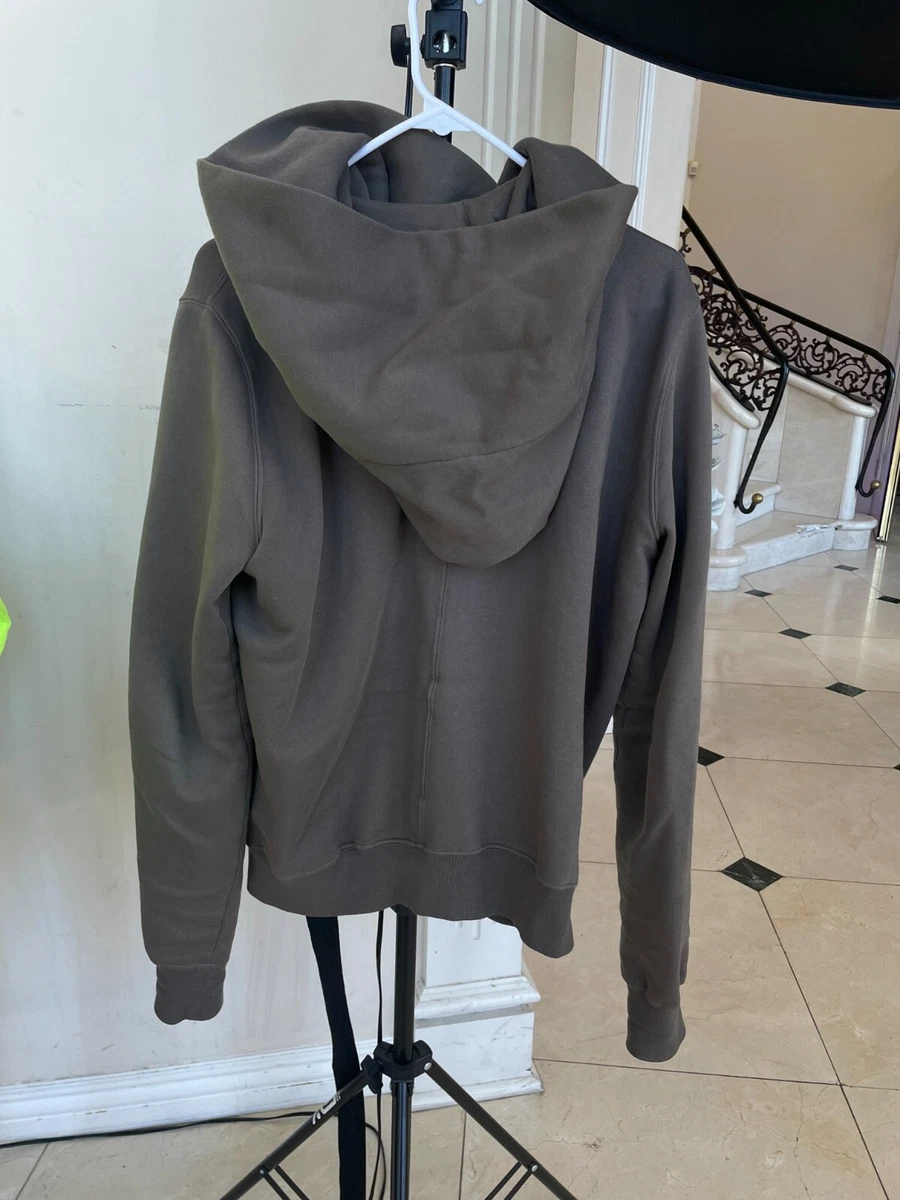 Rick Owens DRKSHDW Asymmetric Zip-Up Mountain Hoodie in Dust