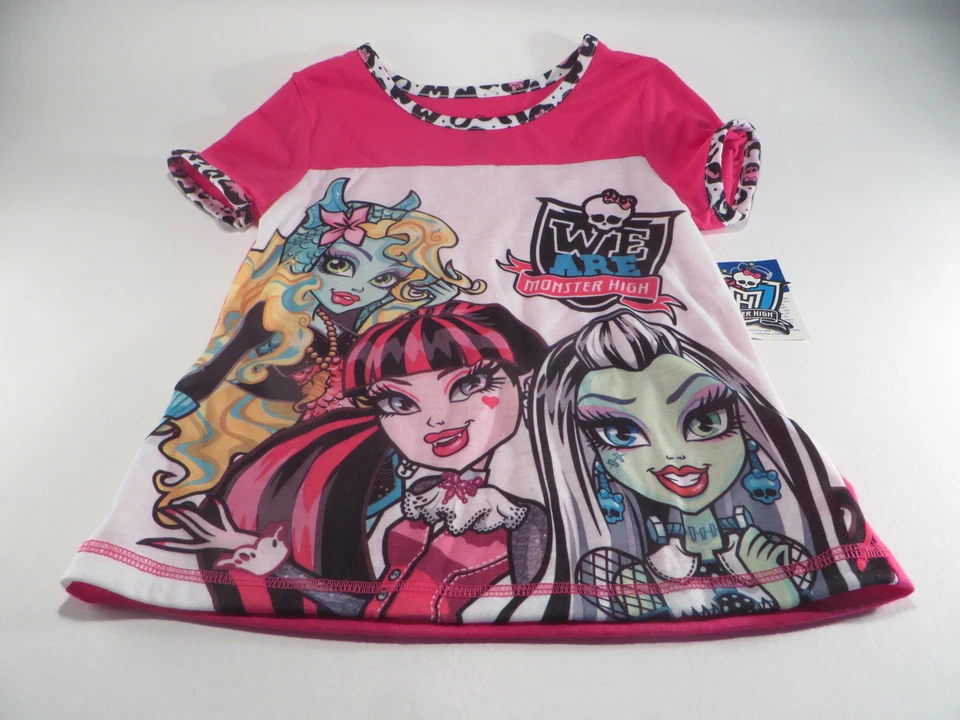Nuevo top manga corta Monster High Sleepwear 1 pieza talla 10-12 Foto 4 de 4