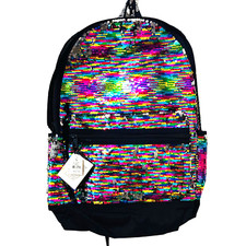 Victoria's Secret ROSA Campus Mochila Bling Arco Iris Lentejuelas Bolso Bolso de Mano Raro