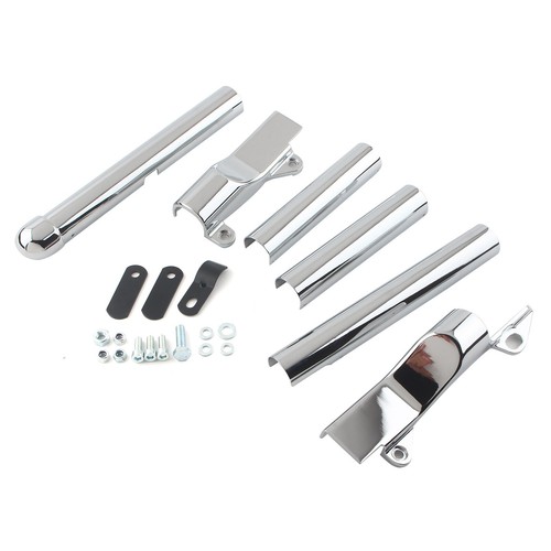 Rear Swingarm Tube Covers Fit For Harley Davidson Softail 2000-2007 Chrome - Picture 10 of 10