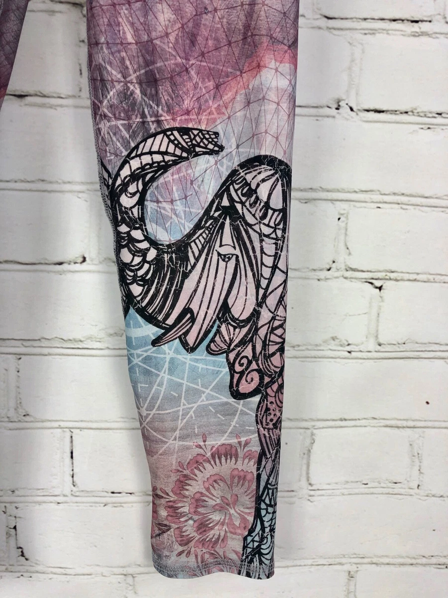 Evolution and Creation Active Yoga Legging Elephant Print Sz Small EVCR  M2129