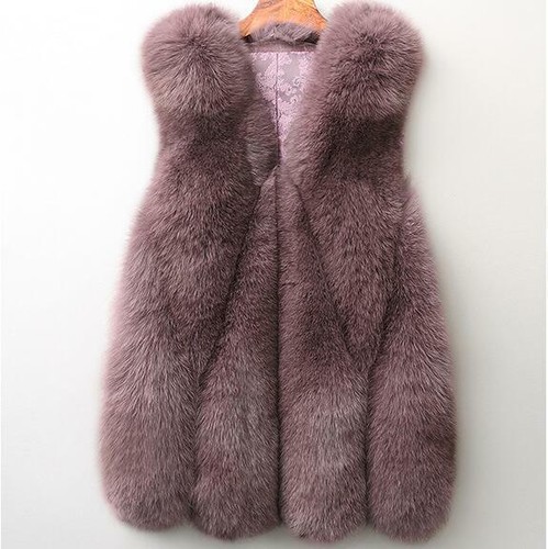 New Women Faux Fox Fur Shaggy Vest 