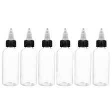 6Pcs 2.7oz/80ml Squeeze Bottles Clear Dispensing Bottles with Cap