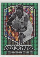 2019-20 Panini Mosaic Old School Green Mosaic Prizm Allen Iverson #14 HOF 00ac