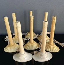 8 VTG Christmas Electric Candolier Lights - Plastic Drip Design Retro - Works