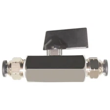 Push To Connect Fittings 1/4" Tube OD Mini Ball Valve Kit Shut Off Valve(1Pcs)