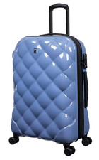 It Luggage Metalik St Tropez Trois Expandable LARGE 78cm Wheel Suitcase Blue